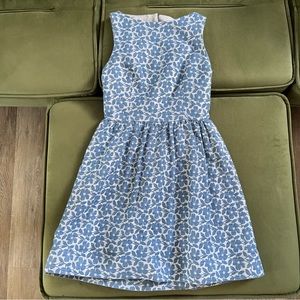 Alice + Olivia Blue and Silver Open Back Dress size 0